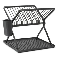 Sinkside hopfällbart diskställ 37 cm, Mörkgrå