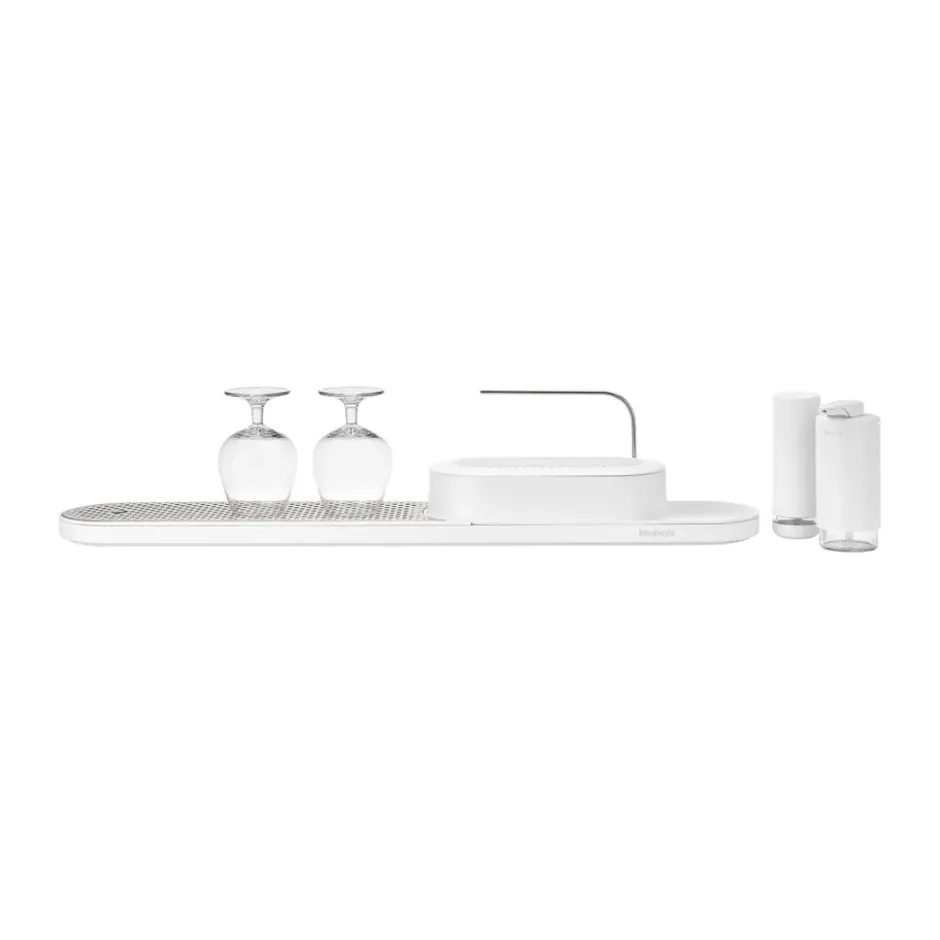 SinkStyle diskbänksorganiserare set 4 delar, Mineral Fresh White