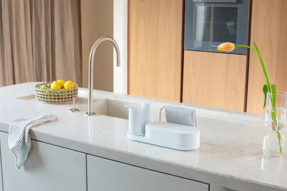 SinkStyle diskbänksorganiserare set 3 delar, Mineral Fresh White