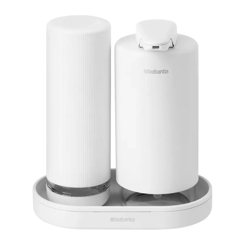SinkStyle tvålpump/diskmedelsdispenser set, Mineral Fresh White
