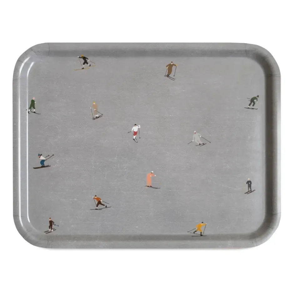 Skiers bricka 33x43 cm, Grå