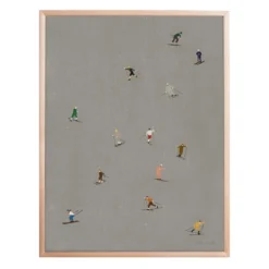 Skiers poster 40x50 cm, Grå