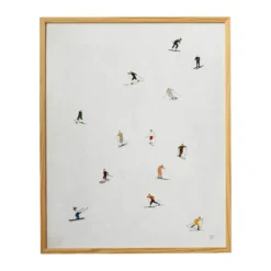 Skiers poster 40x50 cm, Ljusgrå