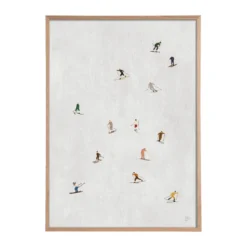 Skiers poster 50x70 cm, Ljusgrå