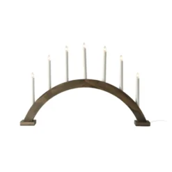 Sky adventsljusstake båge 41 cm, Mörkbetsad