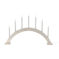 Sky adventsljusstake båge 41 cm, Vitlaserad