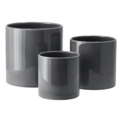 Sleek kruka Ø19 cm, Charcoal