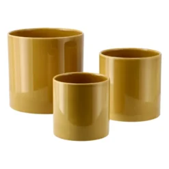 Sleek kruka Ø12 cm, Mustard