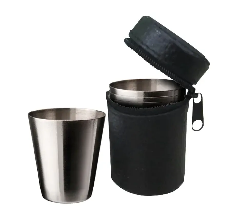 Snapsmugg 4 pack, Läder