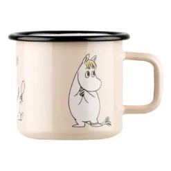 Snorkmaiden Retro emaljmugg 37 cl, Beige