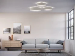 Soft plafond Ø60 cm, Vit ull