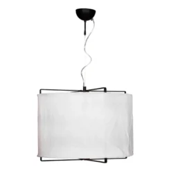 Softy pendel Ø60 cm, Mattvit-mattsvart