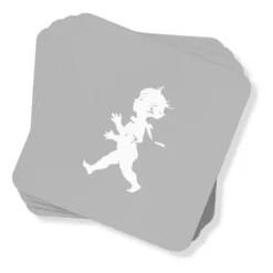 Solstickan glasunderlägg 10x10 cm 4-pack, Grå