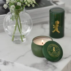 Solstickan presentbox doftljus + tändsticksrör, Grön-doftljus barrskog