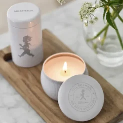 Solstickan presentbox doftljus + tändsticksrör, Vit - doftljus eukalyptus