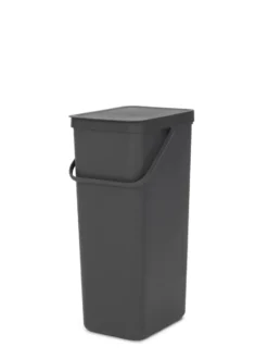 Sort & Go avfallshink 40 L, Grå
