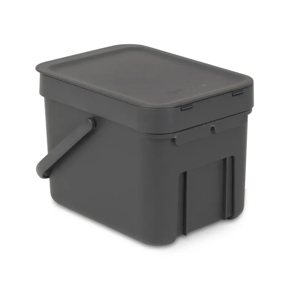 Sort & Go avfallshink 6 liter, grå
