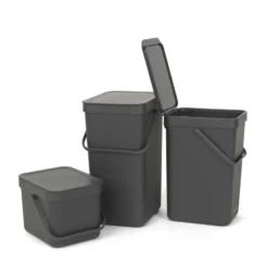 Sort & Go avfallshink 6 liter, grå