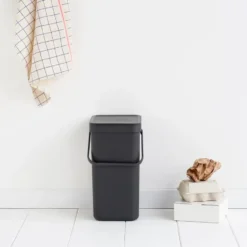 Sort & Go avfallshink 12 liter, grå