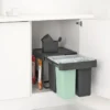 Sort&Go Inbyggnadsbara hinkar, 10+10+20 L, Mörkgrå