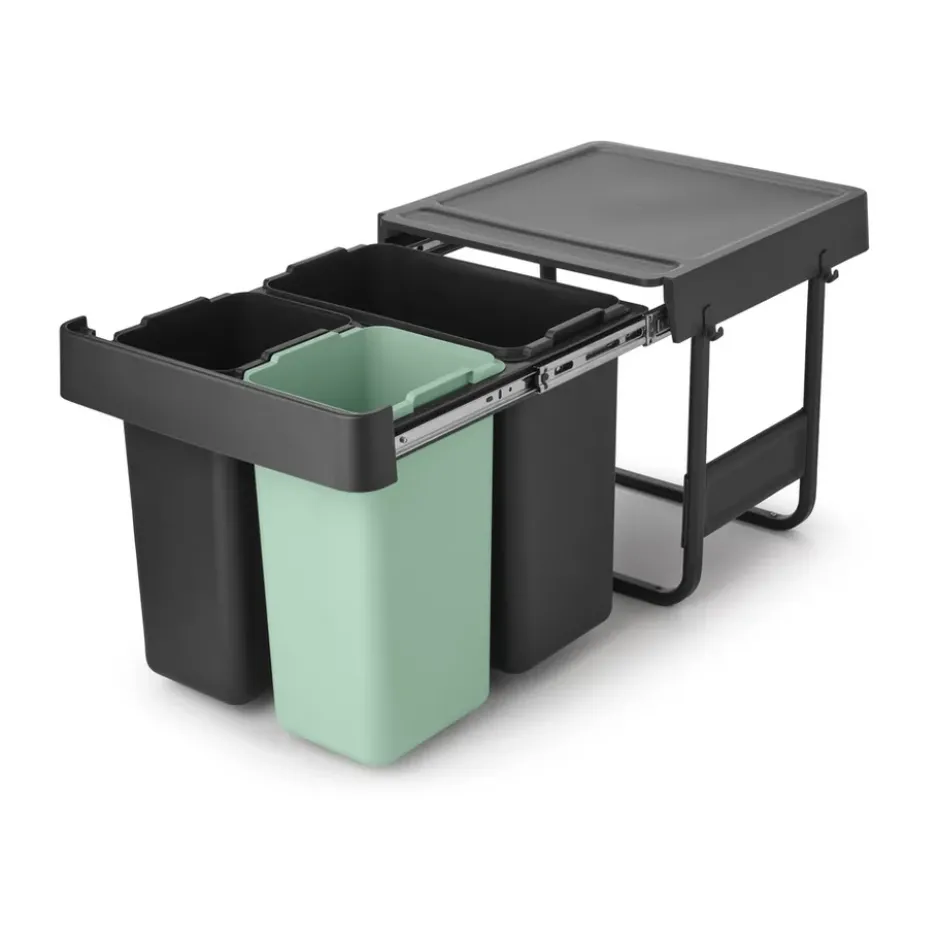 Sort&Go Inbyggnadsbara hinkar, 10+10+20 L, Mörkgrå