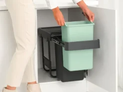 Sort&Go Inbyggnadsbara hinkar, 2x15 L, Mörkgrå