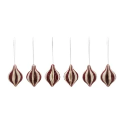Spira julhänge, Burgundy-Off White
