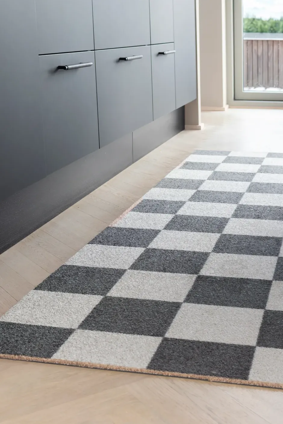 Square all-round gångmatta, Dark grey, 77x240 cm