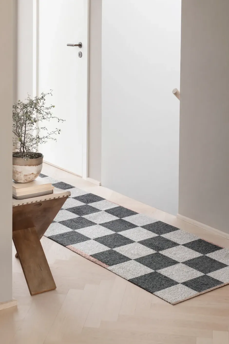Square all-round gångmatta, Dark grey, 77x240 cm