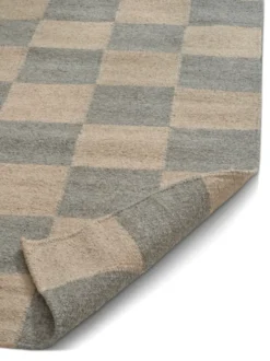 Squares matta, Grey-natural, 300x400 cm