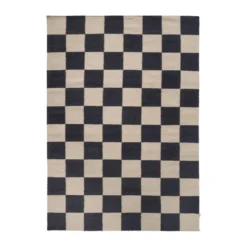 Squares matta, Svart-beige, 200x300 cm