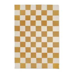 Squares matta, White-yellow, 200x300 cm