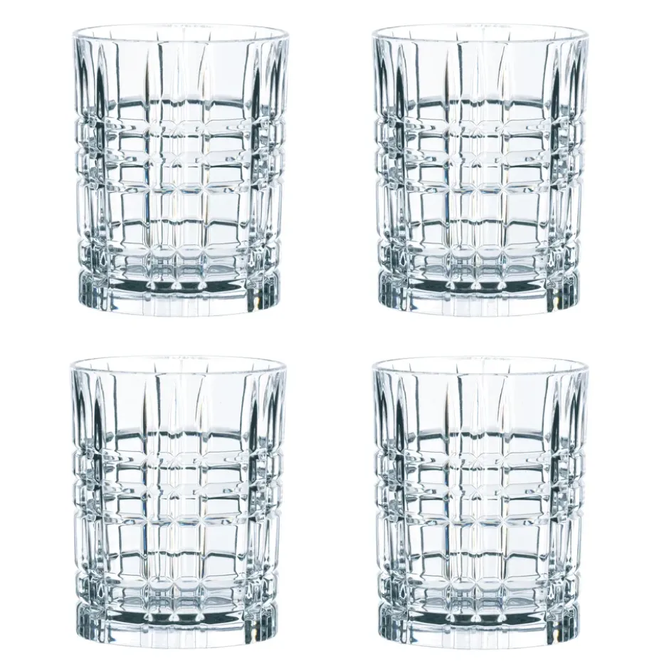 Square whiskyglas 34 cl 4-pack, 34 cl