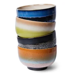 70's skål Ø13,5 cm 4-pack, Groovy