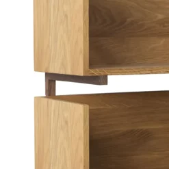 Stack vägghylla, oak, konsoler i mörkt oljad valnöt