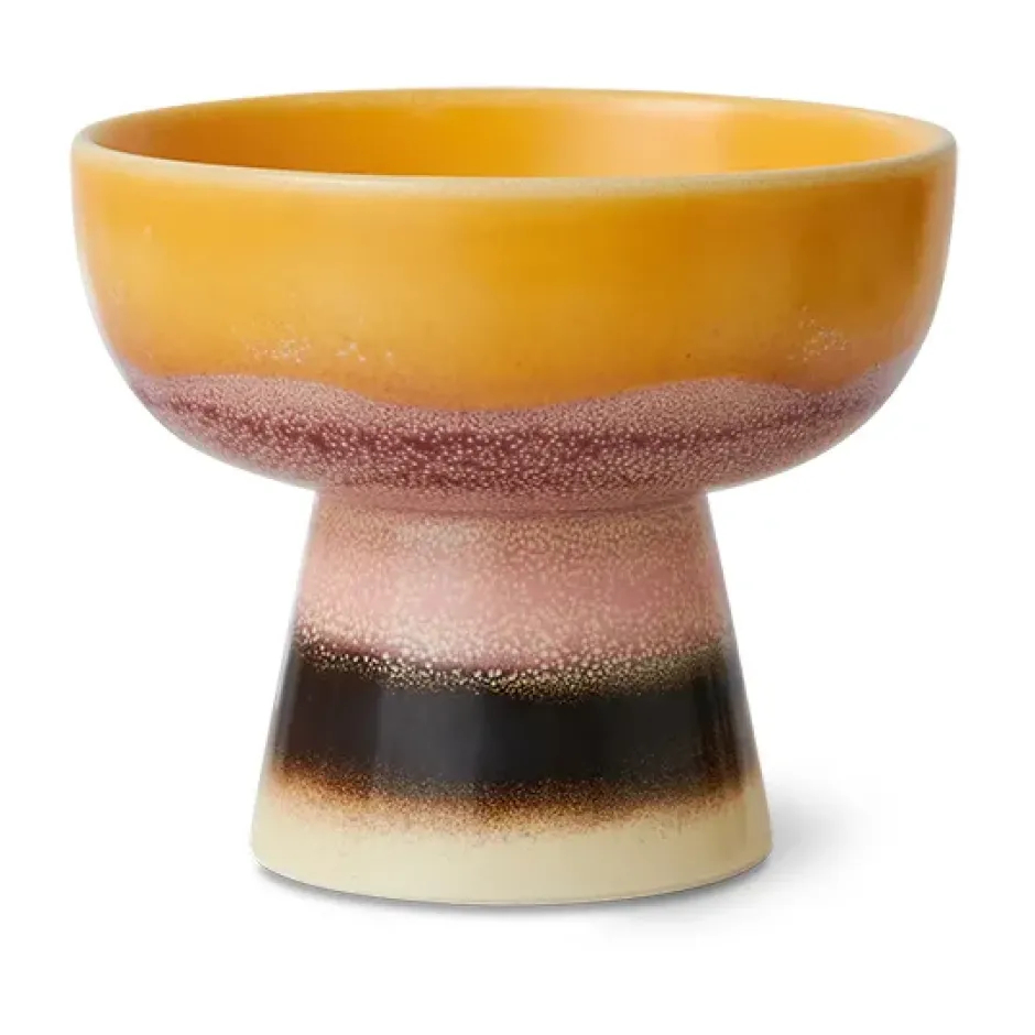 70's tapasskål på fot S Ø11x9,5 cm, Sunshade
