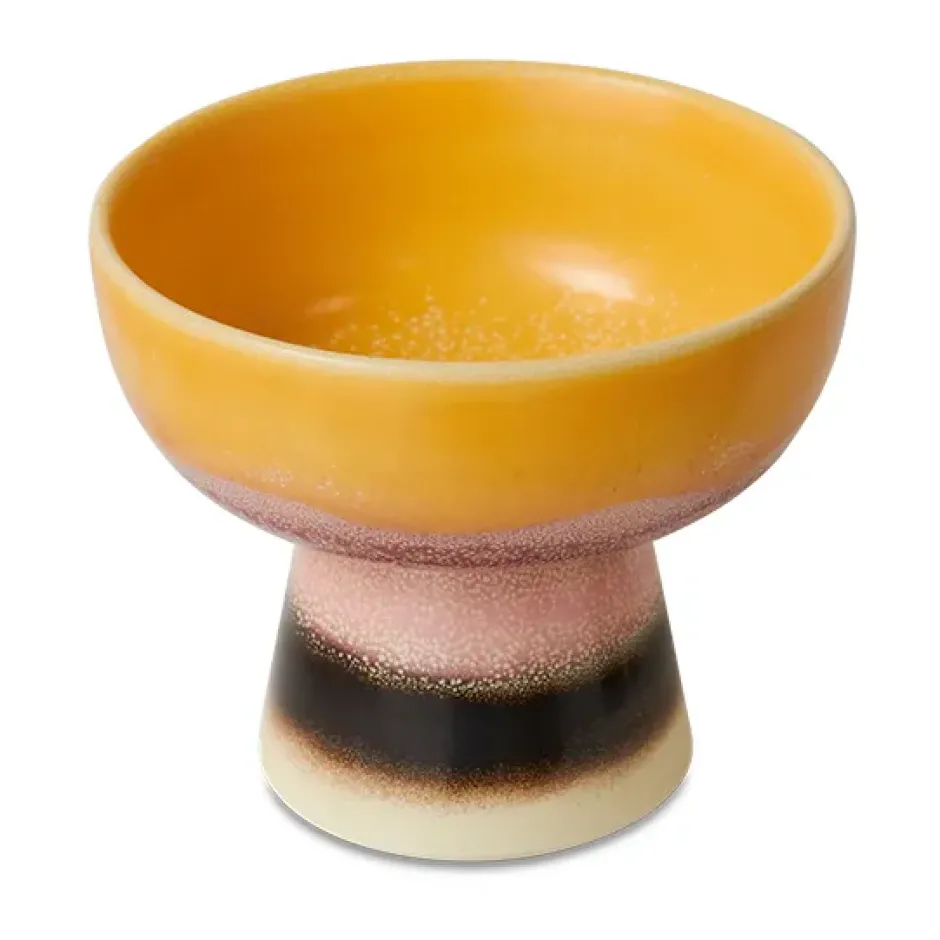 70's tapasskål på fot S Ø11x9,5 cm, Sunshade