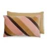 Striped velvet kudde 30x50 cm, Sunkissed