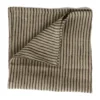 Stripe linneservett 45x45 cm, Svart-sand