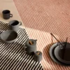 Stripes ullmatta rosa, 170x240 cm