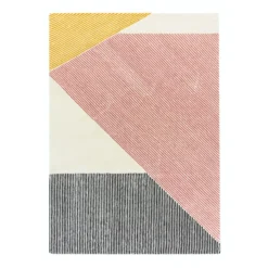 Stripes ullmatta rosa, 170x240 cm