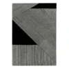 Stripes ullmatta svart, 170x240 cm
