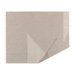 Stripes ullpläd 130x185 cm, Beige