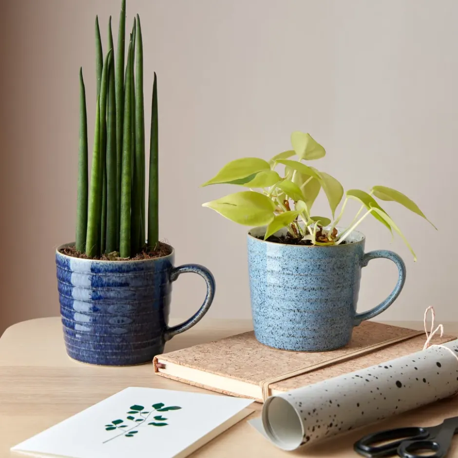 Studio Blue räfflad mugg 40 cl, Cobalt-pebble