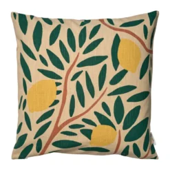 Sunny citrus kuddfodral 50x50 cm, Mörkgrön