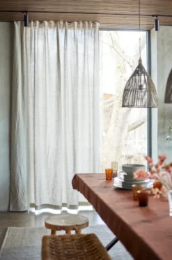 Sunrise gardin med veckband 280x290 cm, Oatmeal
