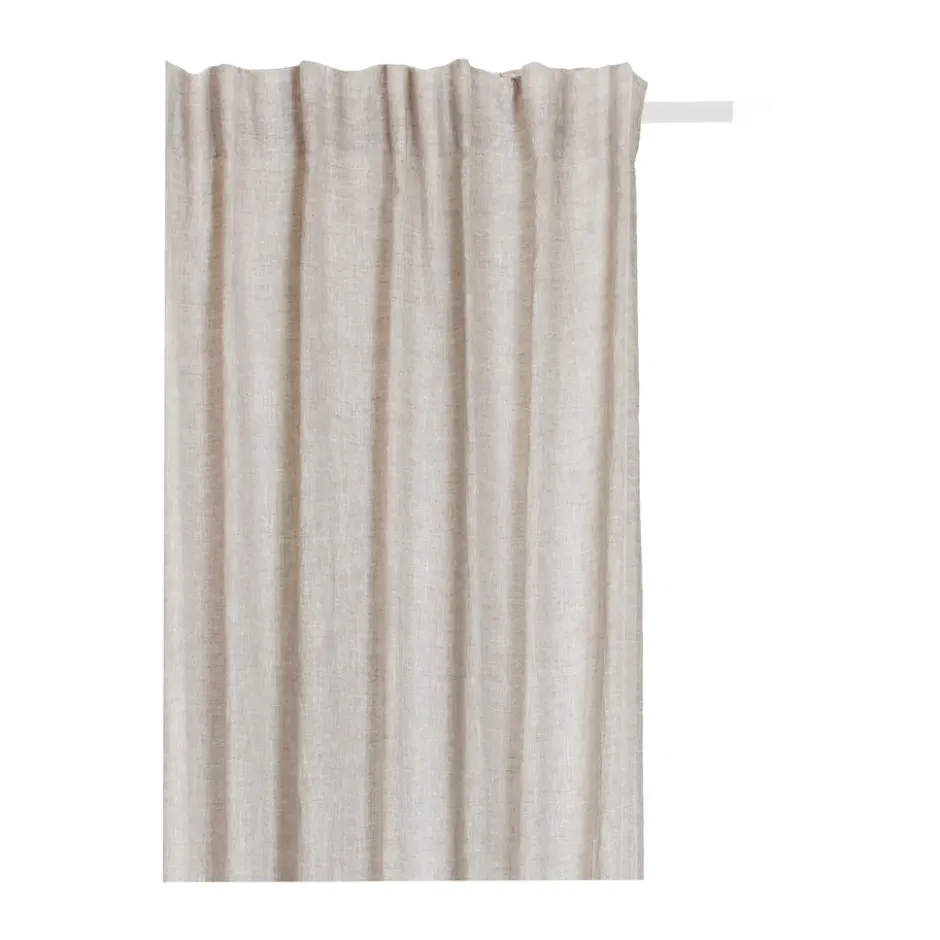 Sunshine gardin med veckband 140x290 cm, Oatmeal (natur)