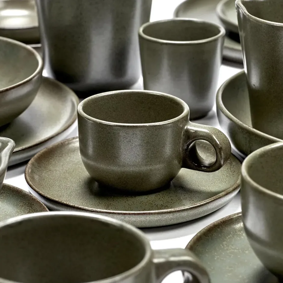 Surface espressokopp med fat 10 cl, Camogreen