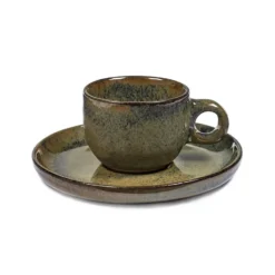 Surface espressokopp med fat 10 cl, Indi grey