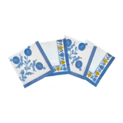 Suzani bomullsservett, Blue, 4-pack, 45x45 cm